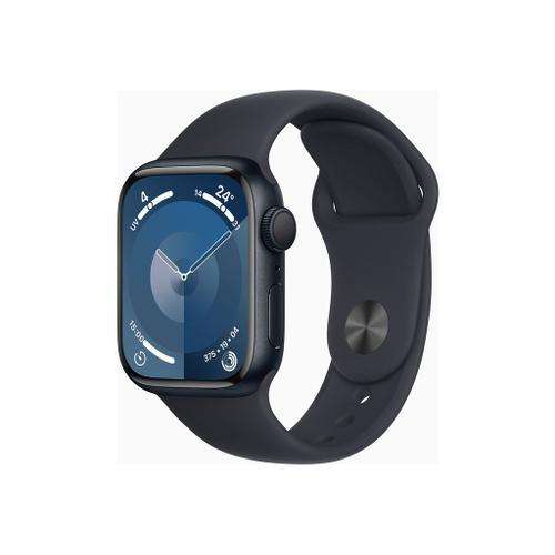 Montre connectée Apple Watch Series 9 GPS - Boîtier Aluminium, 41 mm, Minuit, Bracelet S/M (vendeur tiers)