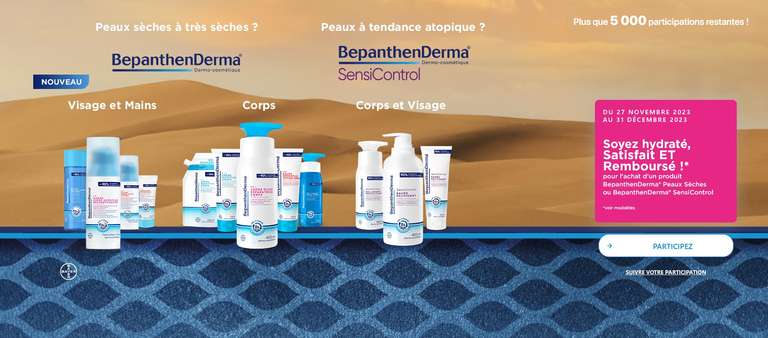 [ODR] 1 produit BepanthenDerma 100% remboursé (achat en pharmacie) - bepanthenderma.offre-promotionnelle.fr