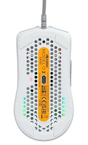 Souris filaire Glorious Model O 2 Filaire, 59 g, 26 000 DPI, 6 Boutons programmables, Blanc