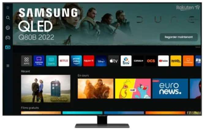 TV 55" Samsung 55Q80B (2022) - QLED 4K (vendeur tiers)