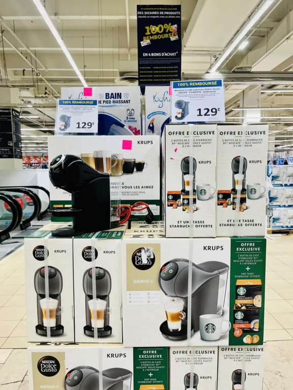 Sélection de produits 100% remboursés en 4 bons d'achat - Ex : Machine à café avec broyeur Philips EP1200/00 - Auchan Vélizy (78)