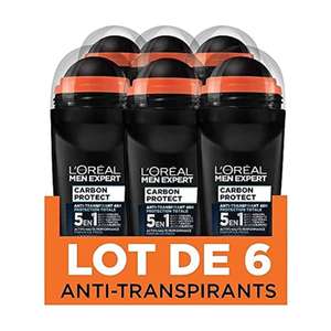 [via Prévoyez & Économisez] Lot de 6 Déodorant Anti-Traces L'Oréal Paris Men Expert - Carbon Protect Ice Fresh (via coupon)