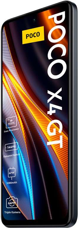 Smartphone Xiaomi POCO X4 GT - 5G, FHD+ 144 Hz, Dimensity 8100, RAM 8 Go, 128 Go, 64+8+2 MP, 5080 mAh / 67W (Entrepôt France)