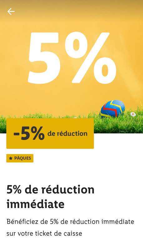 [Lidl+] 5% de réduction sur toutes les courses (via coupon)