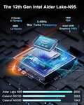 [Prime] Mini PC Intel 12ème génération Alder Lake N95 (jusqu'à 3,4 GHz) 8Go RAM LPDDR5 256Go SSD (vendeur tiers - via coupon)