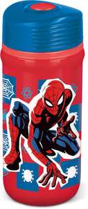 Gourde en plastique Marvel Spiderman - Rouge et bleue, 390 ml avec fermeture anti-goutte