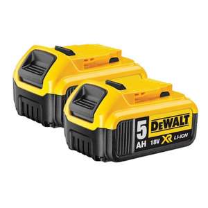 Pack de 2 batteries Dewalt DCB184 - 18V, 5Ah
