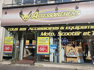 50% de Réduction sur tout le magasin de moto Accessoirement - Boulogne-Billancourt (92)