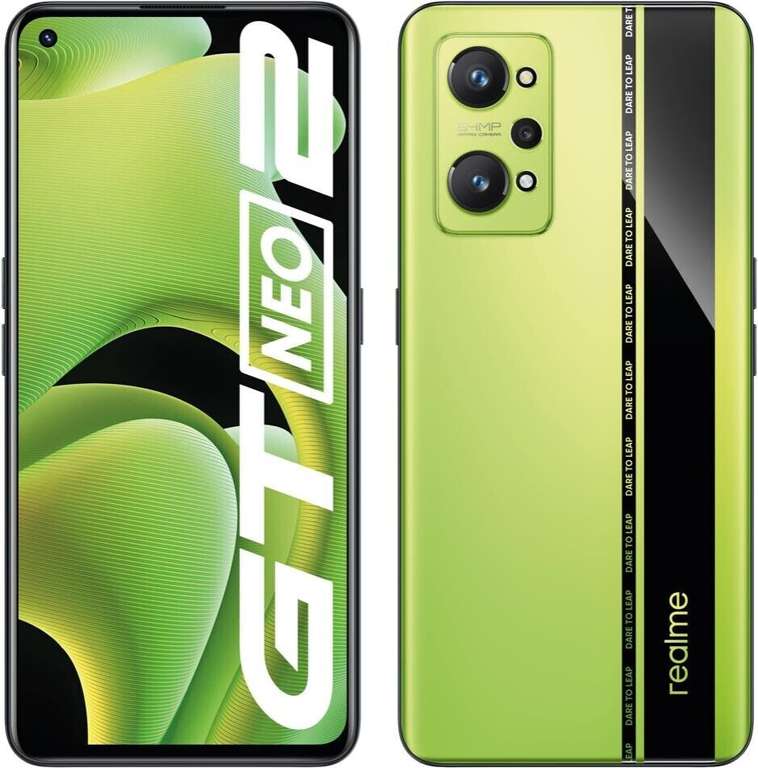 Smartphone 6.62" Realme GT Neo 2 5G - AMOLED FHD+ 120Hz, Snapdragon 870, RAM 8 Go, 128 Go, 64+8+2 MP, Charge 65W (Entrepôt France)