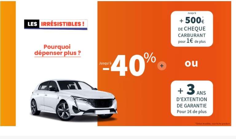 Jusqu'à 40% de remise de location sur une sélection de véhicule neuf (autodiscount.fr)