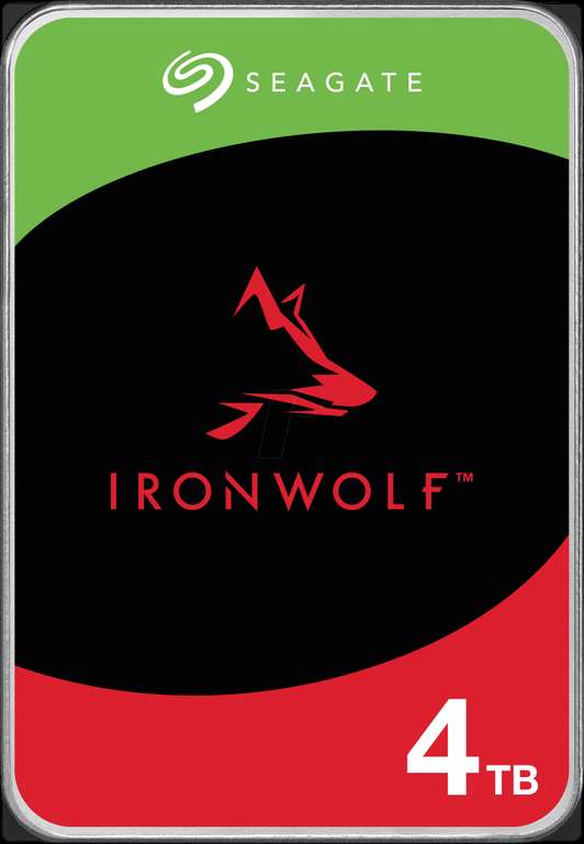 Disque dur interne 3.5" Seagate IronWolf NAS (ST4000VN006) - 4 To, CMR, 5400 tours/min, Cache 256 Mo