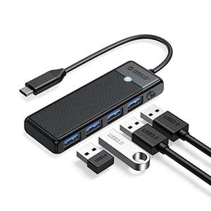 Hub USB Type-C Orico - 4 Ports USB-A, Noir ou Bleu (vendeur tiers - via coupon)