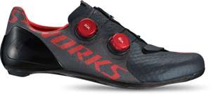 Chaussures de cyclisme Specialized S-Works 7 Road Shoes - Black/rocket Red - frais d'importation et de livraison inclus (cyclestore.co.uk)