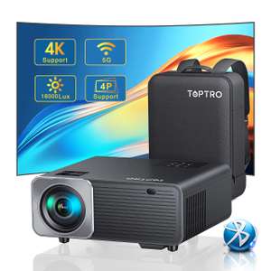 Vidéoprojecteur Toptro - 18000 Lumens 5G WiFi Bluetooth (Via Coupon - Vendeur Tiers)