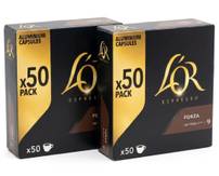 Lot de 2 paquets de 50 capsules de café L’Or Espresso - Différentes variétés (via 8,85€ sur carte fidélité et BA 10€)
