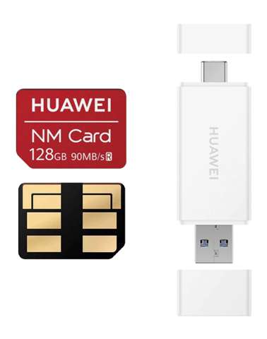 Carte Mémoire Nano Memory Huawei NM Card 128 Go + Adaptateur USB 2 en 1