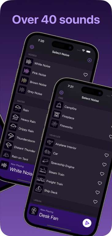 Application Bruit sombre gratuit sur iOS