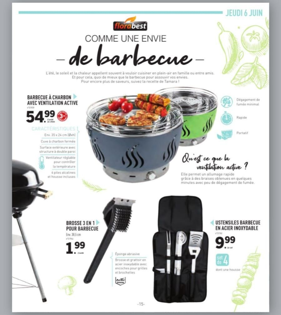 Barbecue A Charbon Avec Ventilation Active Florabest En Acier