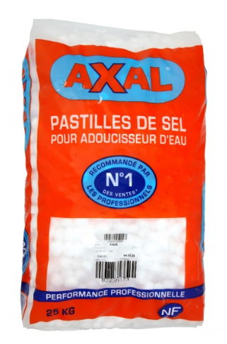 Sac de Pastilles de Sel pour Adoucisseur d’eau Axal - 25Kg ...