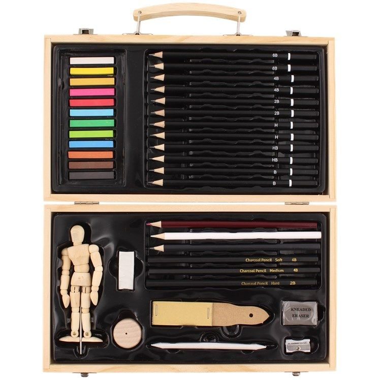 Set De Dessin Van Bleiswijck Avec Boîte De Rangement En Bois