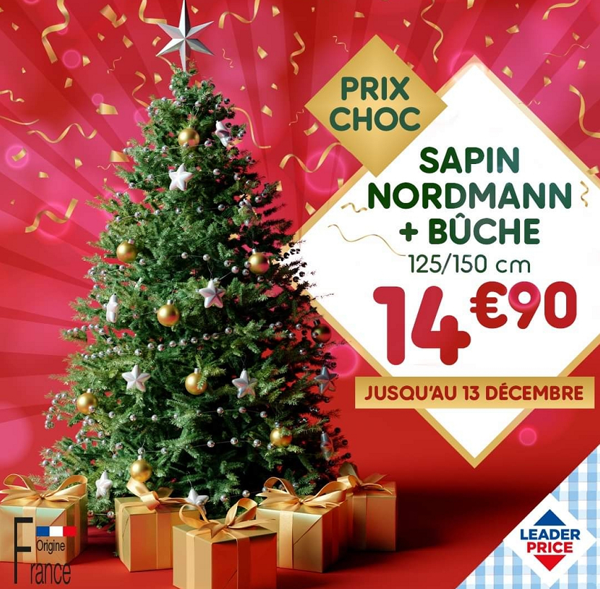 Sapin de Noël Nordmann + Buche – Dealabs.com