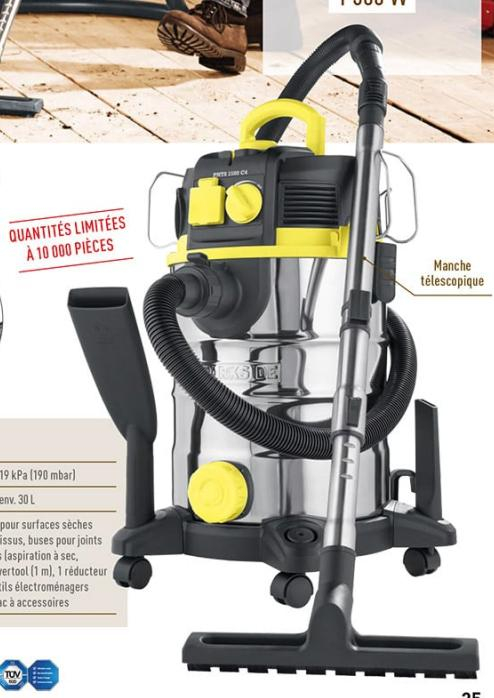 Aspirateur eau et poussière Einhell TC-VC 18/20 Li S-Solo (sans batterie