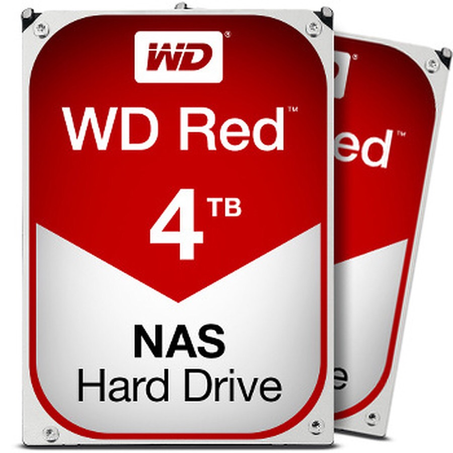 Pack de 2 disques durs internes WD Red - 4To, SATA 3 (6 Gb/s), 5400 trs/min