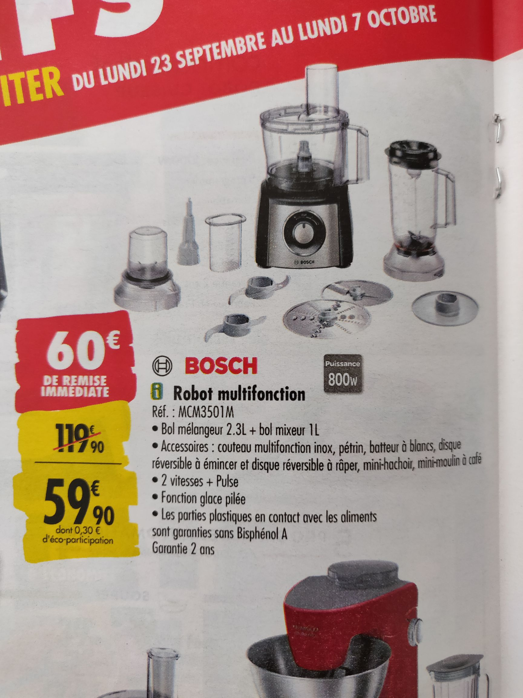 Robot Multifonction Bosch Mcm3501m Dealabs Com