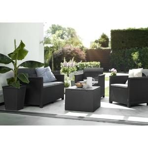 Salon De Jardin Allibert Brooklyn Canape 2 Places 2 Fauteuils