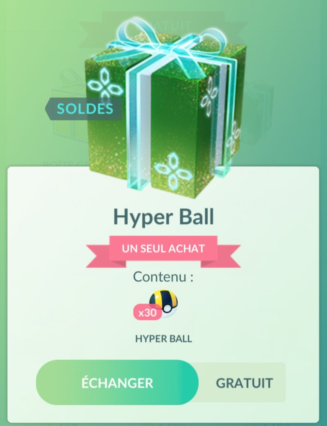 30 hypers Balls offertes sur Pokémon Go (Dématérialisé)